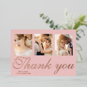 carte de remerciements de feuille mariage. Carte d (Debout devant)