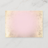 carte de remerciements de feuille rose et faux or (Dos)