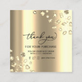 carte de remerciements de feuille simulée (Dos)