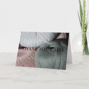 Carte de remerciements de fil à tricoter