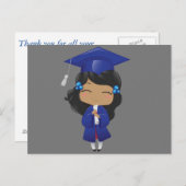 Carte de remerciements de fille d'obtention du (Devant / Derrière)