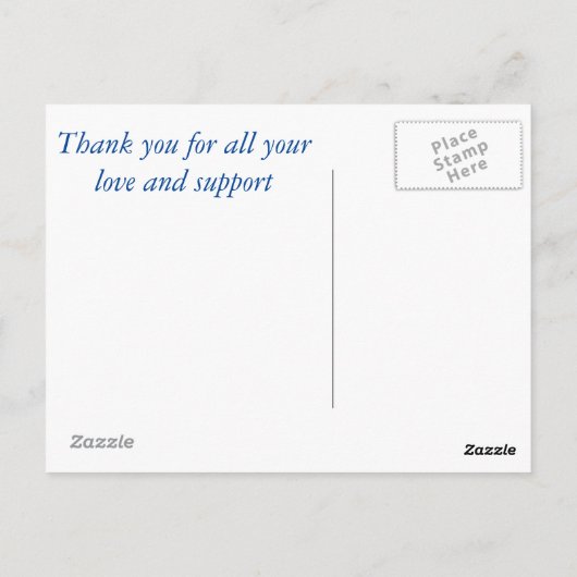 Carte de remerciements de fille d'obtention du (Dos)