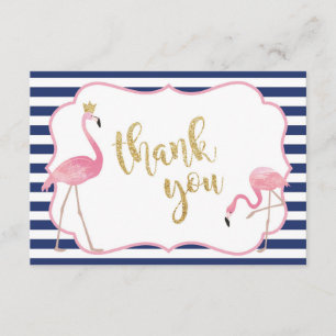 Carte de remerciements de Flamant rose