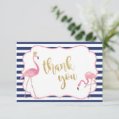 Carte de remerciements de Flamant rose (Debout devant)