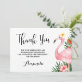 Carte de remerciements de Flamant rose de (Debout devant)