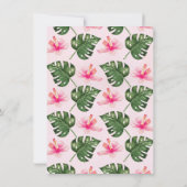 Carte de remerciements de Flamant rose tropical (Dos)