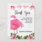 Carte de remerciements de Flamant rose tropical (Devant)