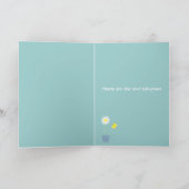 Carte de remerciements de fleur et de papillon (Intérieur)