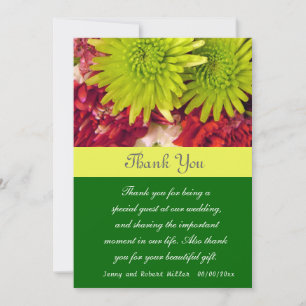 carte de remerciements de fleurs chrysanthème
