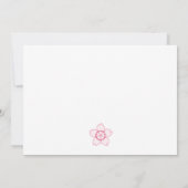 Carte de remerciements de fleurs de cerisiers (Dos)