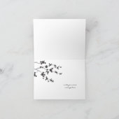 Carte de remerciements de fleurs de cerisiers de S (Intérieur)