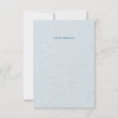 Carte de remerciements de fleurs de gâteaux bleus (Dos)