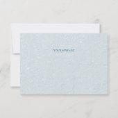 Carte de remerciements de fleurs de gâteaux bleus (Dos)