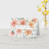 Carte de remerciements de fleurs de la plage (Fleur jaune)