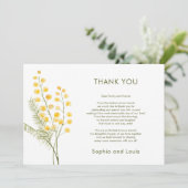 Carte de remerciements de fleurs de Mimosa (Debout devant)