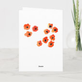 Carte de remerciements de fleurs de pavot (Dos)