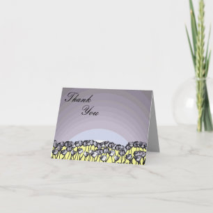 Carte de remerciements de fleurs de pavot artistiq