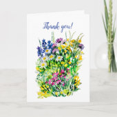 Carte de remerciements de fleurs d'été (Devant)