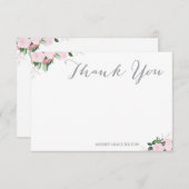 Carte de remerciements de fleurs florales (Devant / Derrière)