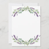 Carte de remerciements de fleurs violettes de lava (Dos)