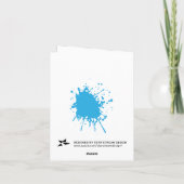 Carte de remerciements de floc de Paintball (Dos)