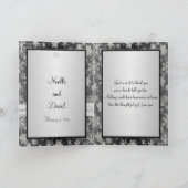 Carte de remerciements de flocons de neige noirs e (Intérieur)