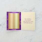 Carte de remerciements de flocons de neige violet  (Intérieur)