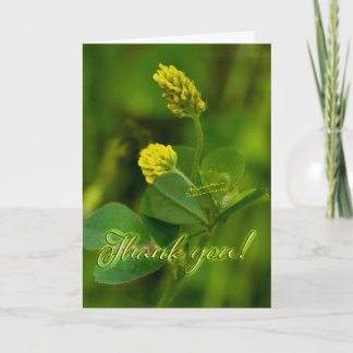 Carte de remerciements de floraison de fermeture d