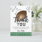 Carte de remerciements de football aquarelle (Debout devant)