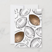 Carte de remerciements de football aquarelle (Dos)