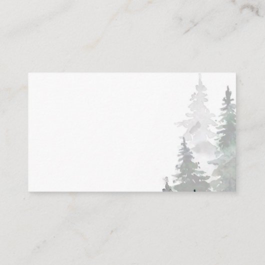 Carte de remerciements de forêt À feuillage persis (Dos)