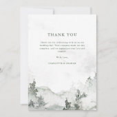 Carte de remerciements de forêt aquarelle (Devant)