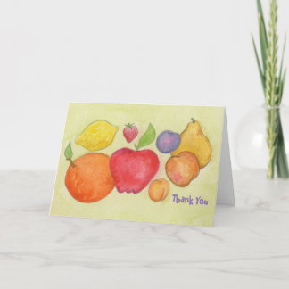 Carte de remerciements de fruits