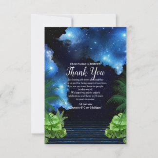 Carte de remerciements de galaxie spatiale