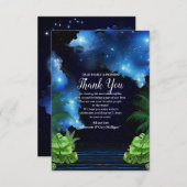 Carte de remerciements de galaxie spatiale (Devant / Derrière)