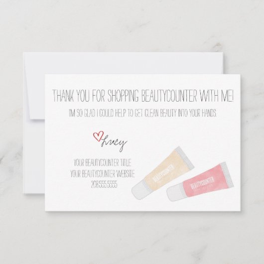 Carte de remerciements de gelées à main (Devant)