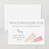 Carte de remerciements de gelées à main (Devant / Derrière)