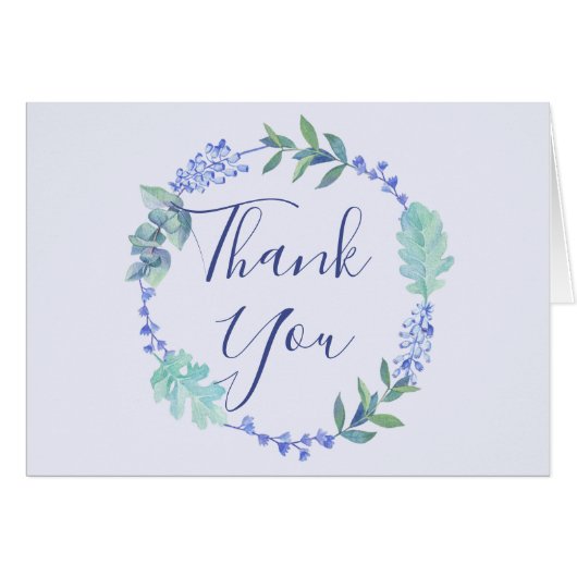 Carte de remerciements de germes floraux pourpres (Devant Horizontal)