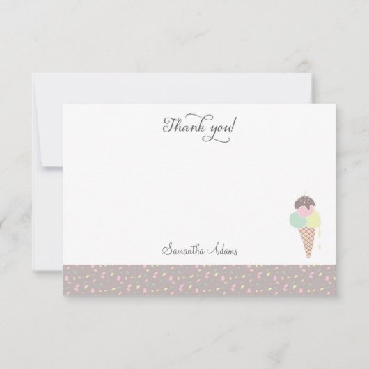 Carte de remerciements de glace (Devant)