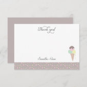 Carte de remerciements de glace (Devant / Derrière)