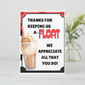 Carte de remerciements de glace flottante (Debout devant)