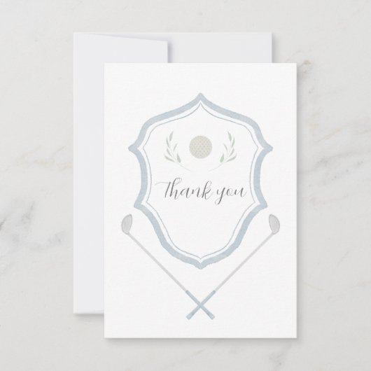 Carte de remerciements de golf (Devant)