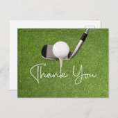 Carte de remerciements de golf (Devant / Derrière)