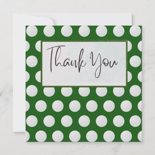 Carte de remerciements de golf (Devant)