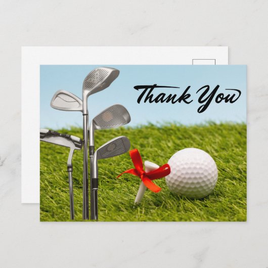 Carte de remerciements de golf (Devant / Derrière)