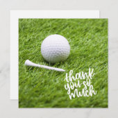 Carte de remerciements de golf avec balle de golf  (Devant / Derrière)