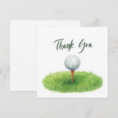 Carte de remerciements de golf avec balle de golf (Devant / Derrière)