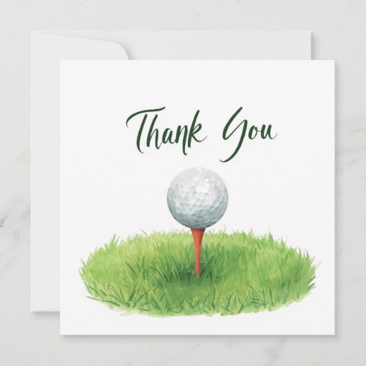 Carte de remerciements de golf avec balle de golf (Devant)