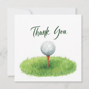 Carte de remerciements de golf avec balle de golf