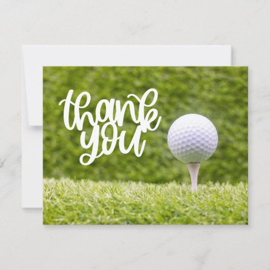 Carte de remerciements de golf avec balle de golf (Devant)